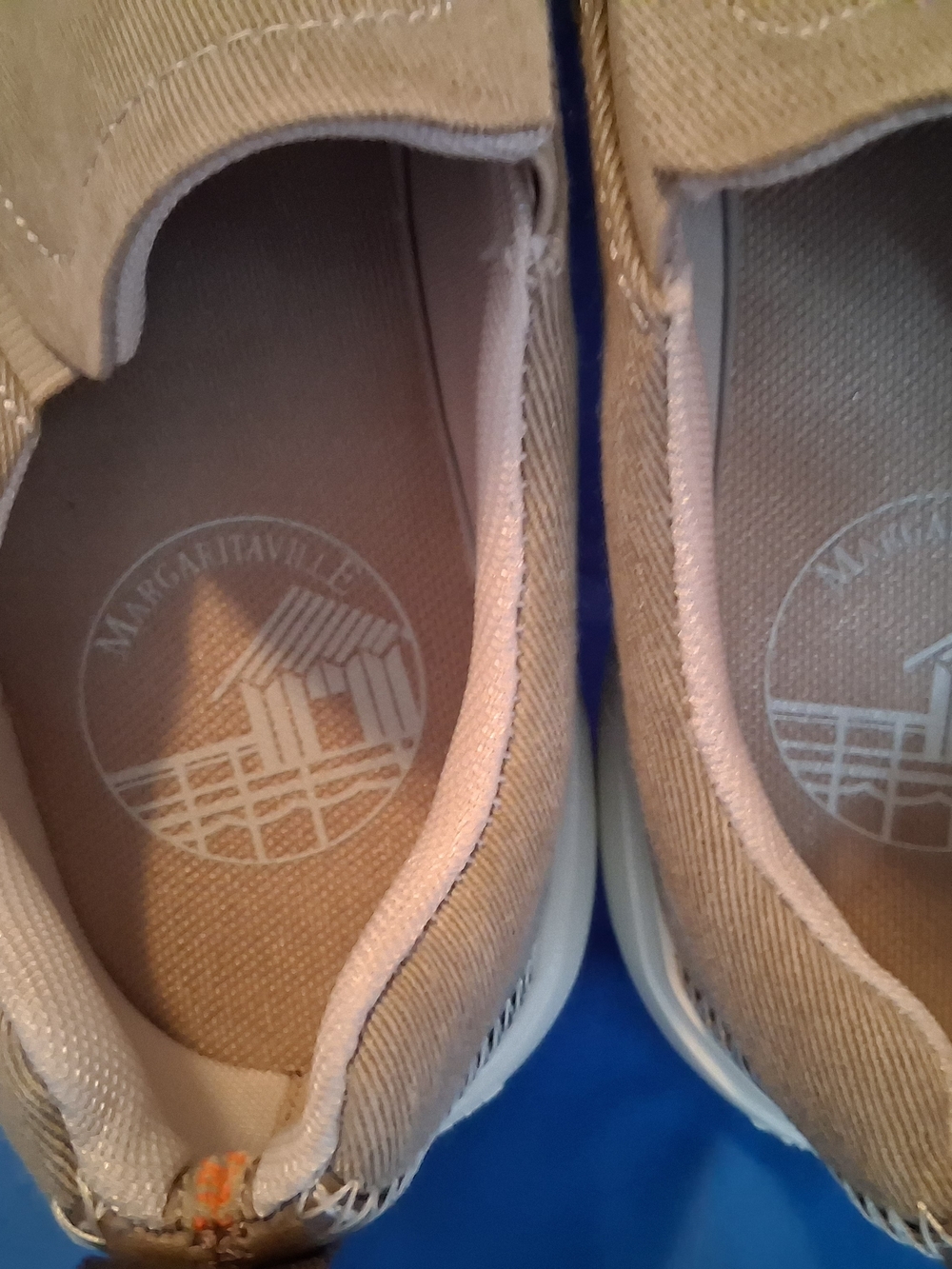 Margaritaville Men's Tan Canvas Slip-On Casual Shoes Round Toe US 9 - Picture 3 of 6